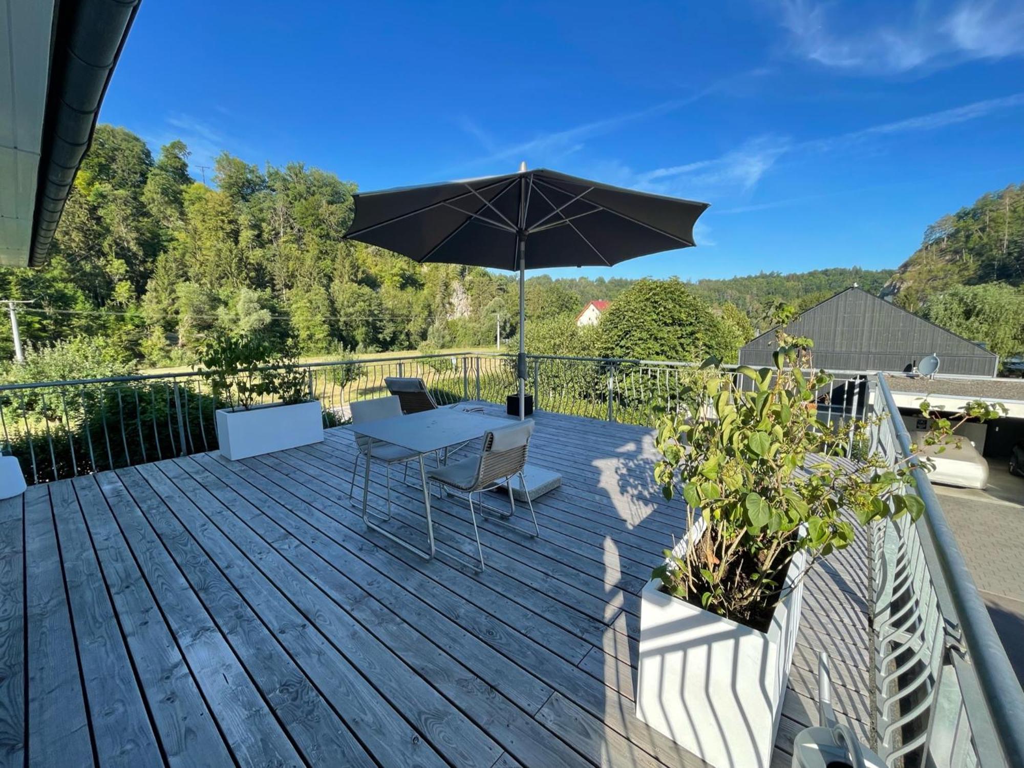 Stilvolle Wohnung Fuer 2-3 Personen - Mit Riesiger Dachterrasse Haigerloch Exterior foto